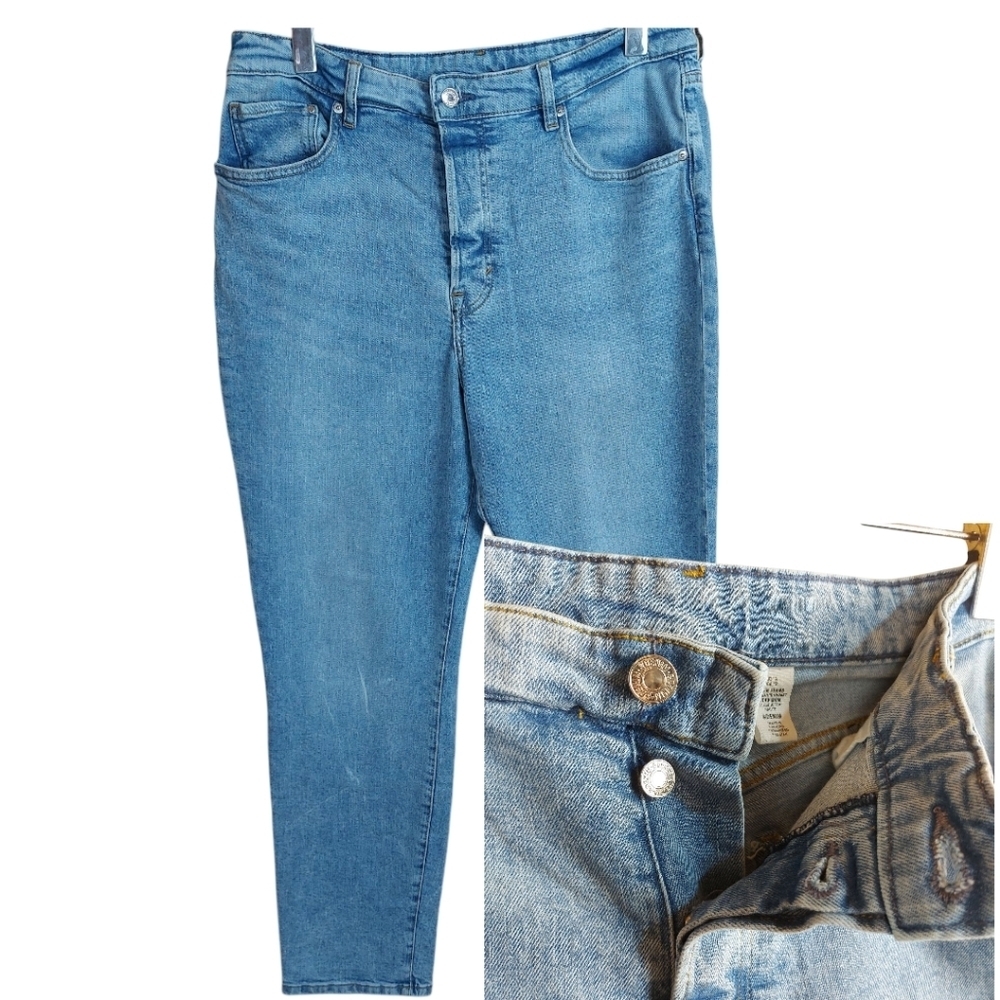 H&M Mom Jeans Ultra High Waist  Button Fly Size 12